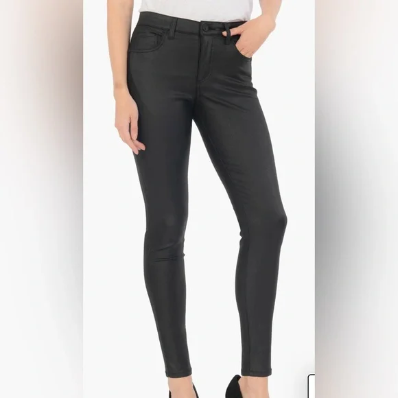 Kut from the Kloth Donna Coated High Waist Ankle Skinny Jeans Size 12 - Picture 1 of 9